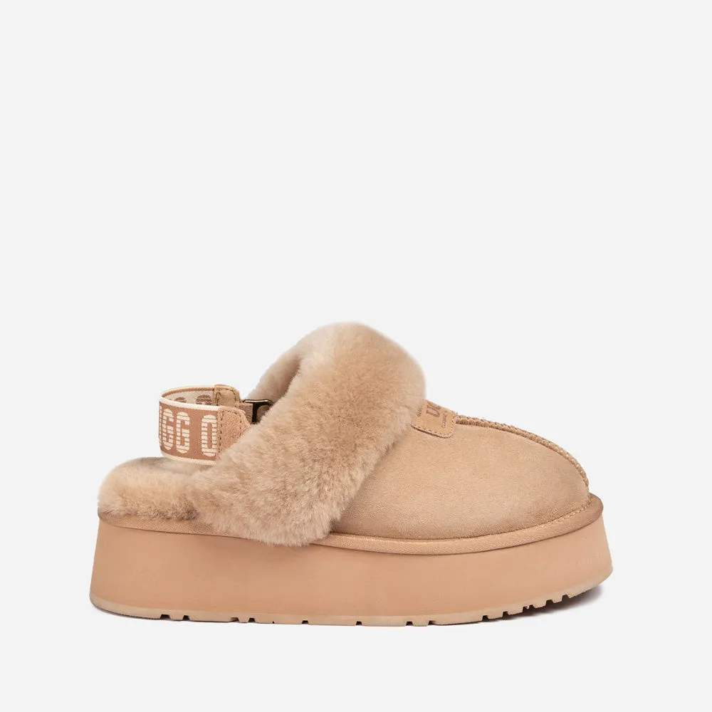 Ugg Coquette Platform Slipper (Elastic Logo & Wool Strap) (Detachable Feature)