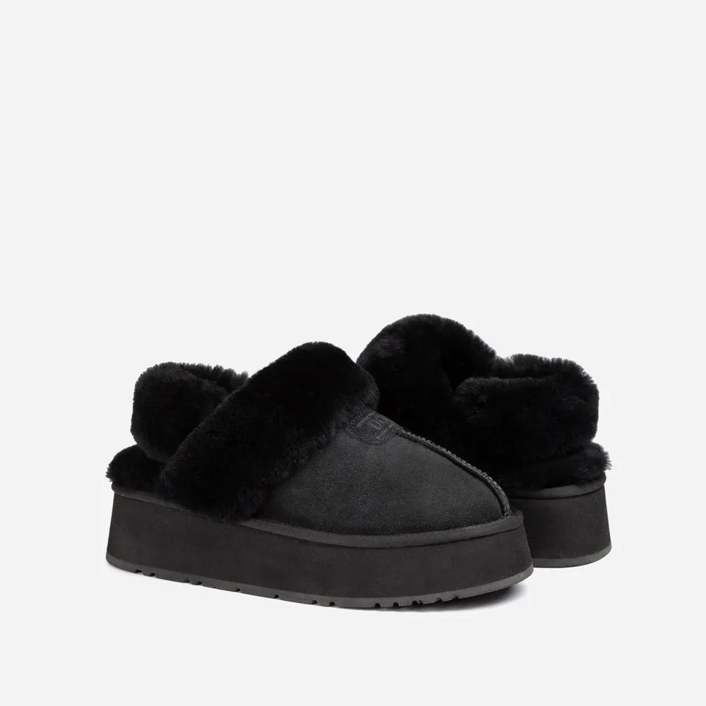 Ugg Coquette Platform Slipper (Elastic Logo & Wool Strap) (Detachable Feature)