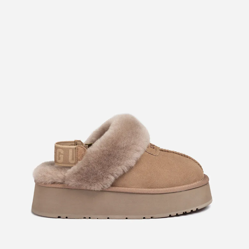 Ugg Coquette Platform Slipper (Elastic Logo & Wool Strap) (Detachable Feature)