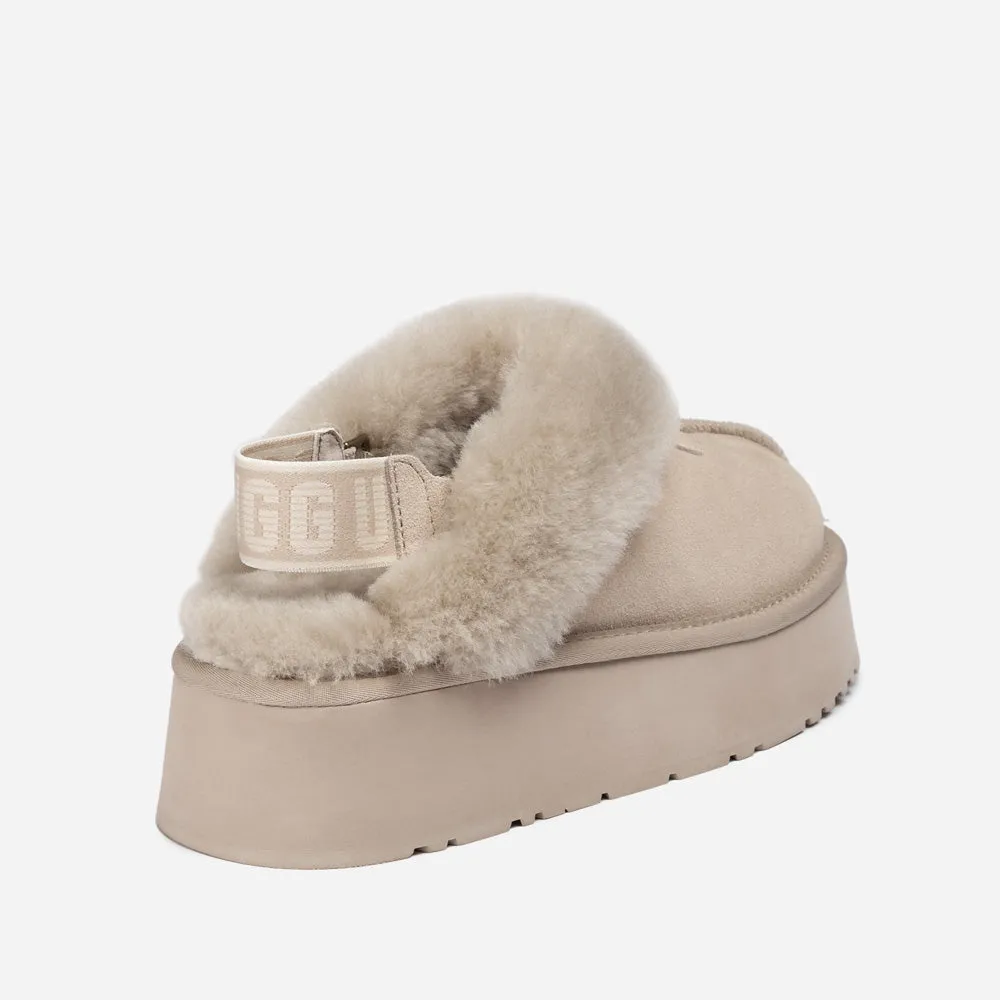 Ugg Coquette Platform Slipper (Elastic Logo & Wool Strap) (Detachable Feature)