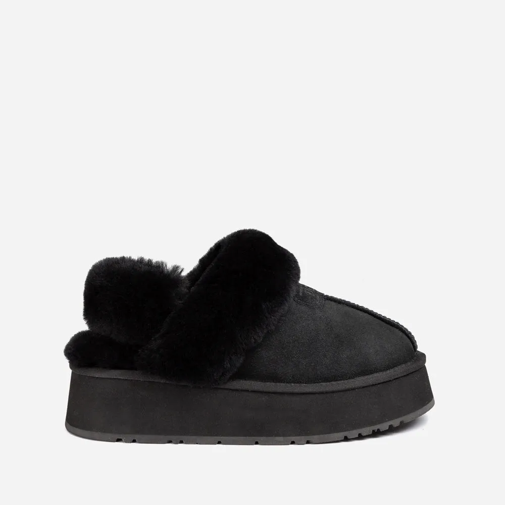 Ugg Coquette Platform Slipper (Elastic Logo & Wool Strap) (Detachable Feature)