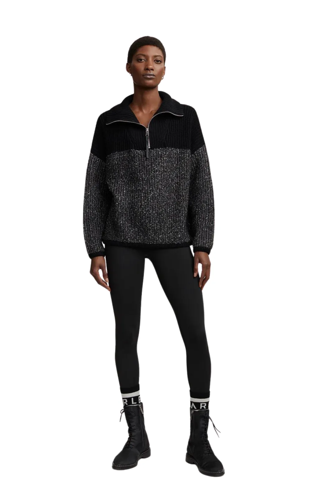 Willard Half Zip Knit 2.0, Black