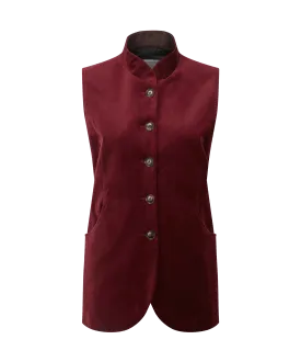 Women's Nehru Waistcoat - Ruby