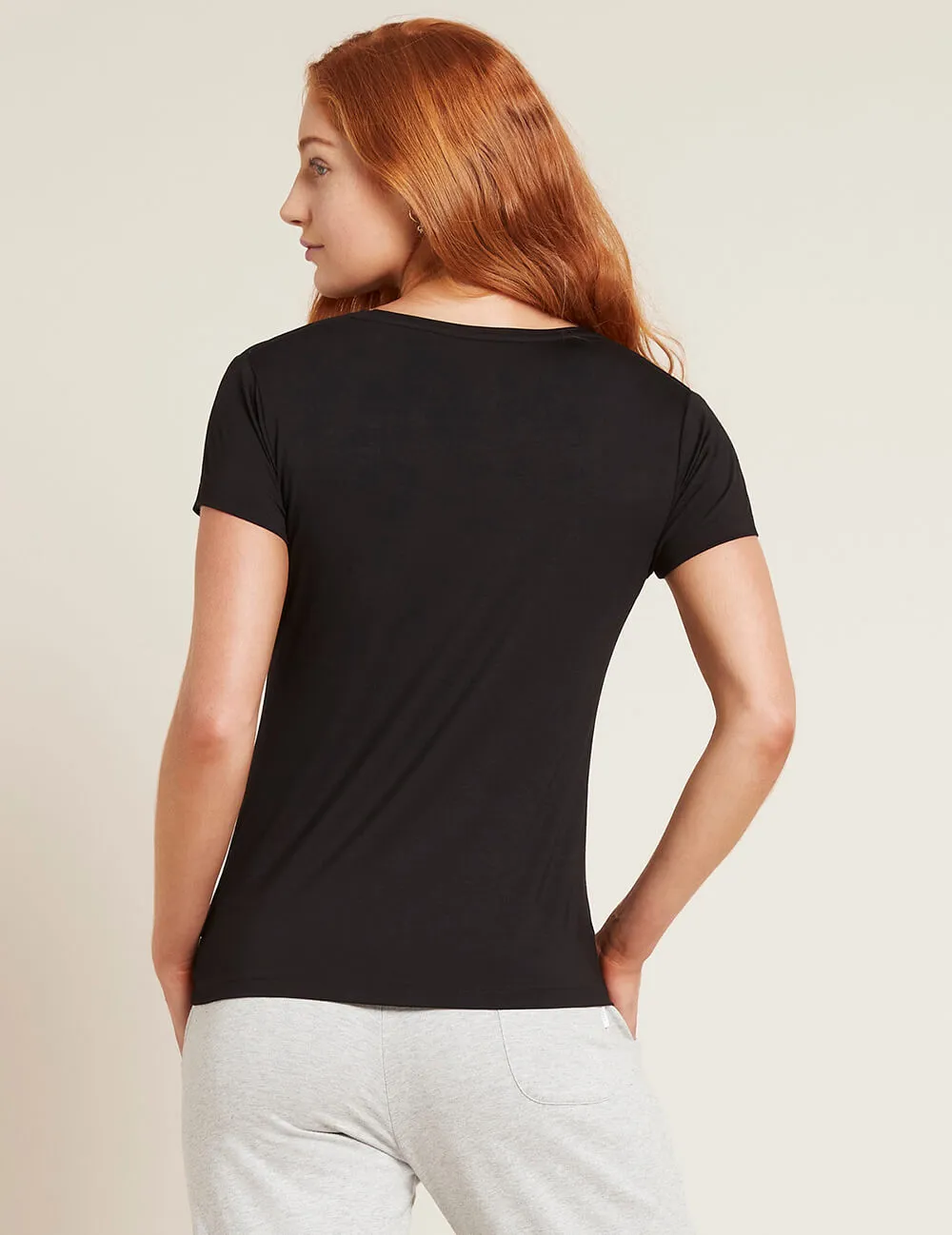 Women's V-Neck T-Shirt - Black